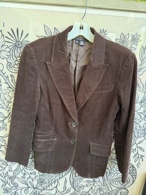 Zara Dark Brown Corduroy Blazer Jacket